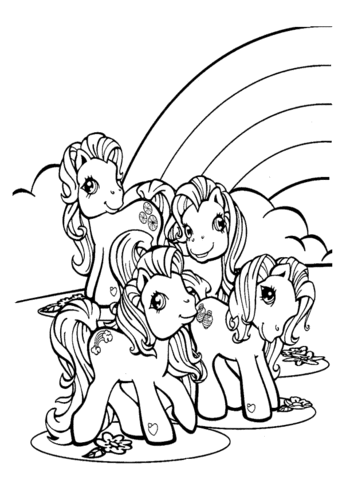 Ponies  Coloring Page